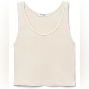 NWT perfectwhitetee blondie rib tank in sugar